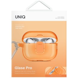 Etui UNIQ Glase Pro do AirPods Pro 2 Lock Case pomarańczowy