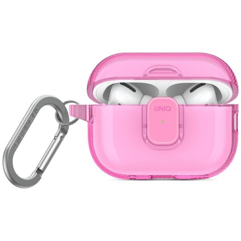 Etui UNIQ Glase Pro do AirPods Pro 2 Lock Case różowy
