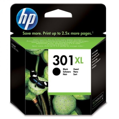 HP oryginalny ink / tusz CH563EE, HP 301XL, black, blistr, 480s, HP HP Deskjet 1000, 1050, 2050, 3000, 3050