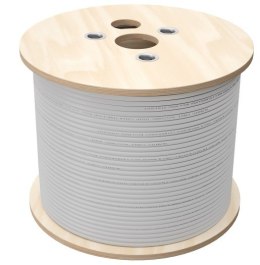 Q-LANTEC Kabel U/UTP kat.6, sieciowy, skrętka, LSOH, B2ca 4PR, 1Gb/s (10Gb/s do 55m), szary, 500m (KIU6LSOH500BQ)