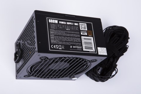 GEMBIRD ZASILACZ KOMPUTEROWY PSU80P-BBP-600 80+BRONZE ATX, 600W, AKTYWNE PFC, 12CM WENTYLATOR