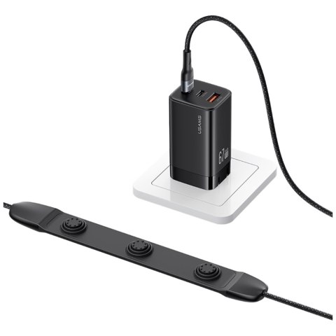 Kabel USAMS SJ759 U89 100W Fast Charging z masażerem czarny