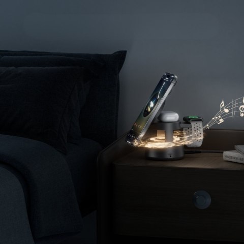 Stacja ładująca 4smarts Aura Sound Qi2 szary