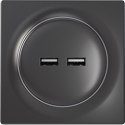 FIBARO Gniazdo USB Walli N USB Outlet antracyt