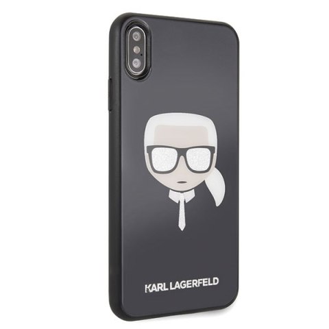Karl Lagerfeld KLHCI65DLHBK iPhone XsMax czarny/black Iconic Glitter Karl`s Head
