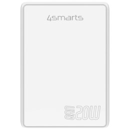 Ładowarka sieciowa 4smarts FlatPlug Duos 20W GaN USB-C + USB-A biały
