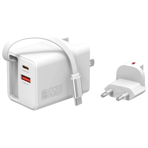 Ładowarka sieciowa 4smarts Flex Jojo 65W GaN 2xUSB-C + USB-A biały