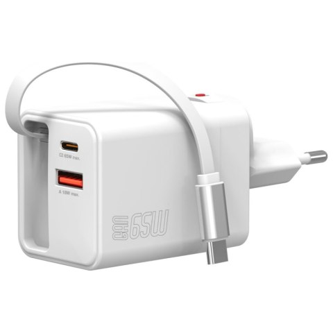 Ładowarka sieciowa 4smarts Flex Jojo 65W GaN 2xUSB-C + USB-A biały