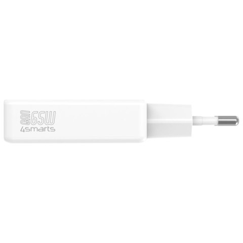 Ładowarka sieciowa 4smarts PDPlug Slim Dual 65W GaN 2xUSB-C biały