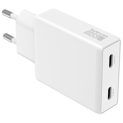 Ładowarka sieciowa 4smarts PDPlug Slim Dual 65W GaN 2xUSB-C biały