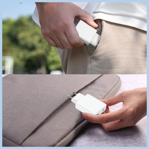 Ładowarka sieciowa 4smarts PDPlug Slim Dual 65W GaN 2xUSB-C biały