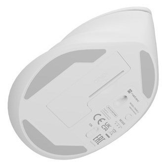 NATEC MYSZ WERTYKALNA CRAKE 2 BEZPRZEWODOWA 2400DPI BT 5.2 +2.4GHZ BIAŁA