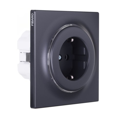 Inteligentne gniazdko FIBARO Walli Outlet Type F, antracyt (FGWSONF-011-8)
