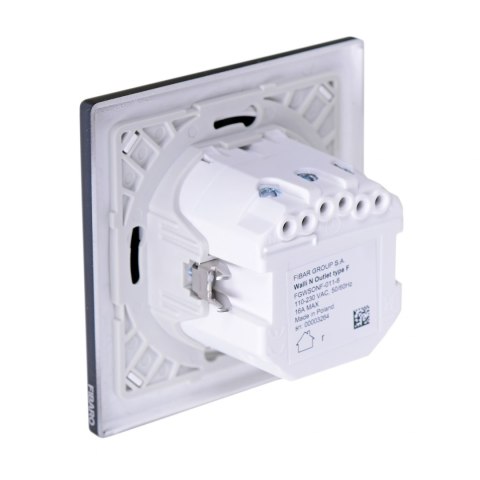 Inteligentne gniazdko FIBARO Walli Outlet Type F, antracyt (FGWSONF-011-8)