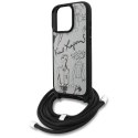 Etui Karl Lagerfeld Crossbody Grained Pattern & Logo do iPhone 16 Pro szary