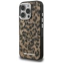 Etui Karl Lagerfeld IML Leopard Pattern MagSafe do iPhone 16 Pro brązowy