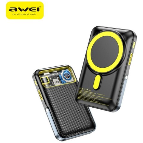 Powerbank Awei PA-10 10000mAh indukcyjny MagSafe czarny
