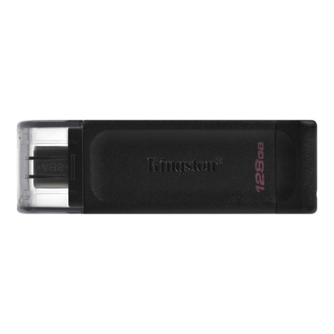 Kingston | Pamięć flash USB | DataTraveler 70 | 128 GB | USB 3.2 Gen 1 Type-C | Czarny