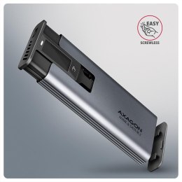 Obudowa zewnętrzna Axagon do dysków M.2 NVMe & SATA SSD/ USB-C 3.2 G2 szara