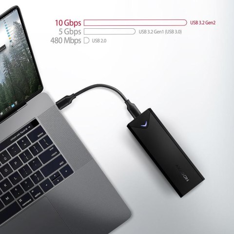 Obudowa zewnętrzna Axagon do dysków M.2 NVMe SSD/ USB-C 3.2 G2 czarna