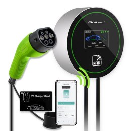 Stacja ładowania Qoltec EV 2w1 Typ2 | 22kW | Wi-Fi | LCD | 3 fazy | Wallbox | Smart life app | RFID | 5m