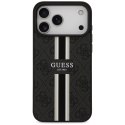 Etui Guess 4G Printed Stripes MagSafe do iPhone 17 Pro Max czarny