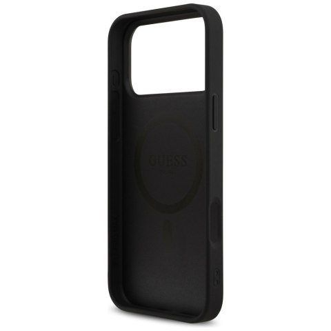 Etui Guess 4G Printed Stripes MagSafe do iPhone 17 Pro Max czarny
