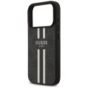 Etui Guess 4G Printed Stripes MagSafe do iPhone 17 Pro czarny