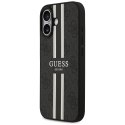 Etui Guess 4G Printed Stripes MagSafe do iPhone 17 czarny