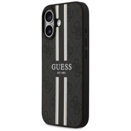 Etui Guess 4G Printed Stripes MagSafe do iPhone 17 czarny