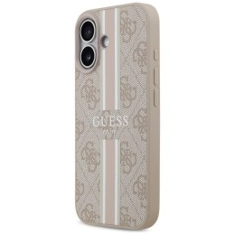 Etui Guess 4G Printed Stripes MagSafe do iPhone 17 różowy