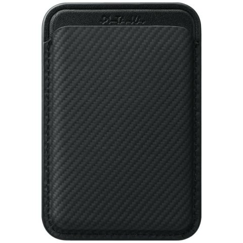 Portfel magnetyczny PITAKA Woven Wallet MagSafe do telefonu czarno szary