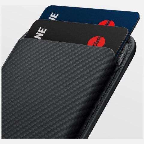 Portfel magnetyczny PITAKA Woven Wallet MagSafe do telefonu czarno szary