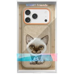 Etui Nimmy Big Eyed Pet 2.0 Cat do iPhone 17 Pro beżowy
