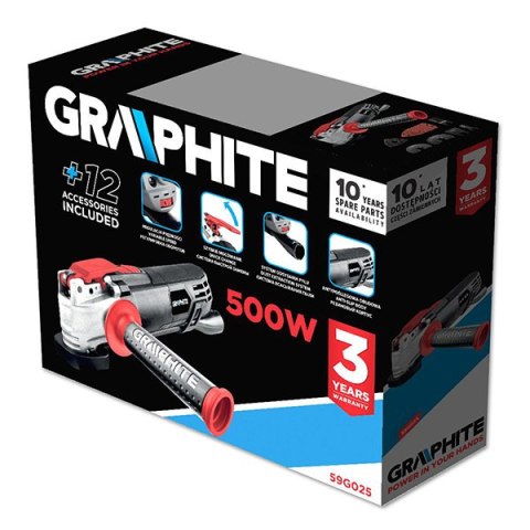 Urządzenie wielofunkcyjne Graphite 59G025, przewód, 230V, 500W, 21000osc./min, 2,8°