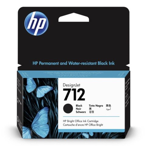 HP oryginalny ink / tusz 3ED70A, HP 712, black, 38ml, HP DesignJet Studio, T210, T230, T250, T630, T650