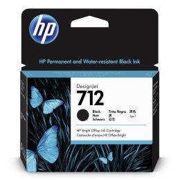 HP oryginalny ink / tusz 3ED71A, HP 712, black, 80ml, HP DesignJet Studio, T210, T230, T250, T630, T650