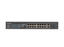 Przełącznik Switch 16X100MB POE+/2XCombo niezarządzalny rack 19 cali Gigabit Ethernet 250W