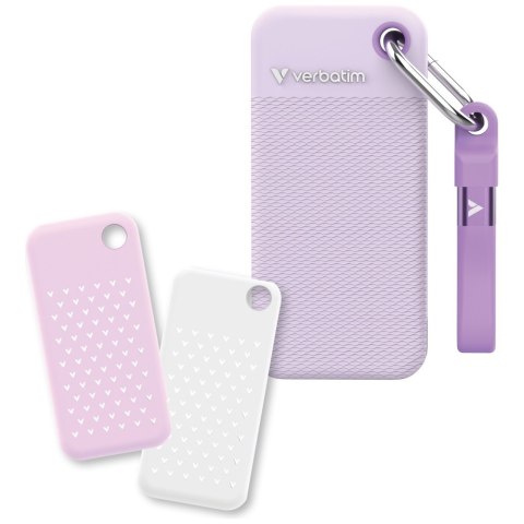 Dysk Zewnętrzny Verbatim Pocket SSD 1TB USB-C 3.2 gen.2 biały-fioletowy 32322