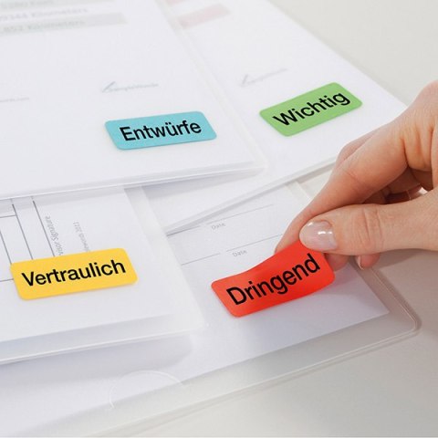 Avery Zweckform etykiety 25.4mm x 10mm, A4, żółte, 189 etykiety, mini, odklejalne, pakowane po 20 szt., L6037-20, do drukarek la