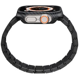Pasek PITAKA Carbon Fiber Modern do Apple Watch 1/2/3/4/5/6/7/8/9/10/SE/Ultra/Ultra2 czarno szary