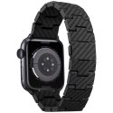 Pasek PITAKA Carbon Fiber Retro do Apple Watch 1/2/3/4/5/6/7/8/9/10/SE/Ultra/Ultra2 czarno szary