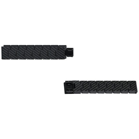 Pasek PITAKA Carbon Fiber Retro do Apple Watch 1/2/3/4/5/6/7/8/9/10/SE/Ultra/Ultra2 czarno szary