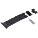 Pasek PITAKA Carbon Fiber Retro do Apple Watch 1/2/3/4/5/6/7/8/9/10/SE/Ultra/Ultra2 czarno szary