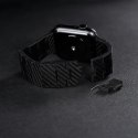 Pasek PITAKA Carbon Fiber Retro do Apple Watch 1/2/3/4/5/6/7/8/9/10/SE/Ultra/Ultra2 czarno szary