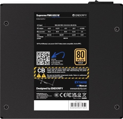 Zasilacz ENDORFY Supremo FM6 850 W EY7A012