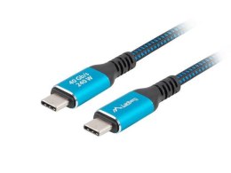 Kabel Lanberg USB-C M/M USB4 0,5M 240W 8K 60Hz Czarno-niebieski