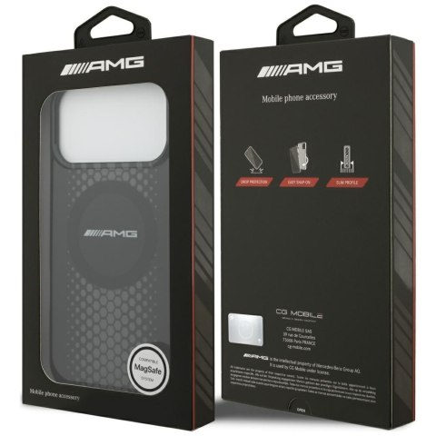 Etui AMG Double Layer Transparent Graphics MagSafe do iPhone 17 Pro Max czarny