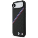 Etui BMW M Tricolor Metal Logo MagSafe do iPhone 17 Air czarny