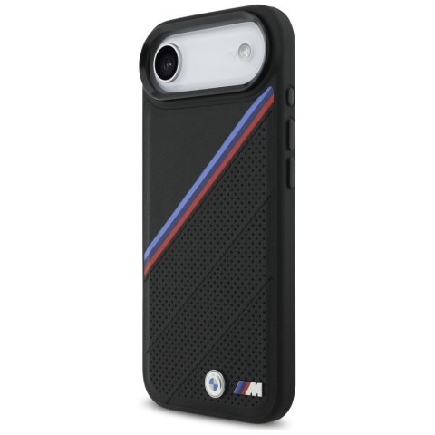 Etui BMW M Tricolor Metal Logo MagSafe do iPhone 17 Air czarny
